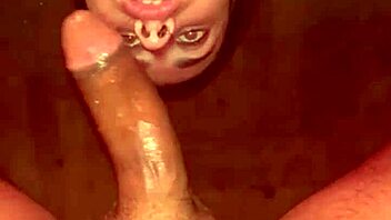 sloppy deepthroat girlfriend craves cum swallow