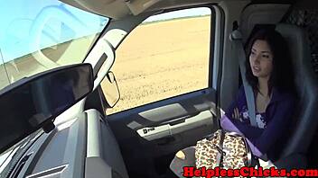 tattooed teen begs for rough outdoor facefucking domination!