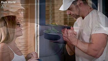 Cheating babe deepthroats big cock ass to mouth cumswap