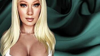 blonde big tits get intense worship session