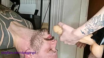 i wrecked his throat with my huge strapon