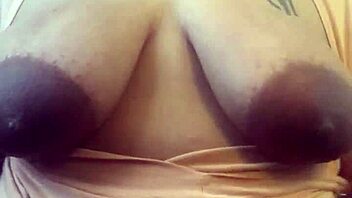 curvy ebony milf teases nasty titie nipple play homemade