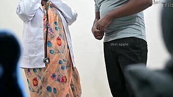 doctor examines big indian patient cock hospital checkup