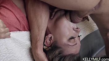 Degraded Blonde Amateur Gags on Rough Face Fuck Addison Lee