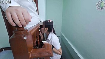 Thai teen slut's teasing POV blowjob