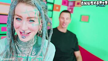 Why goth pornstar gags on big dick before atm facial?