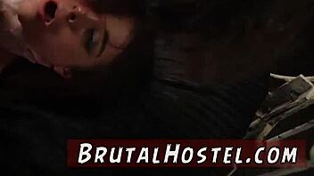 Tall dominant girl binds teen for first hardcore pussy play