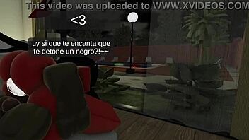 Diabla Whore Squirts on Huge Black Cock Sofa Pounding