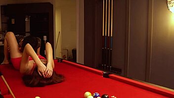 inviting hot escort for pool table pounding session