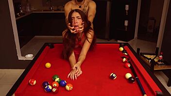 inviting hot escort for pool table pounding session