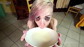 blackmailed bride chained deepthroat slave rough