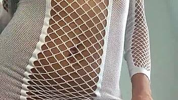 Big tits beauty slowly undresses revealing her perfect ass