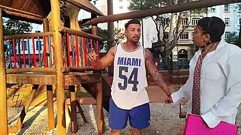 brazilian babe pegs college girl in hardcore outdoor domination creampie