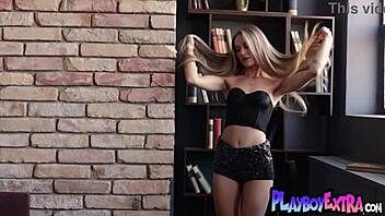 skinny hungarian blonde tiffany tatum strips petite body nude