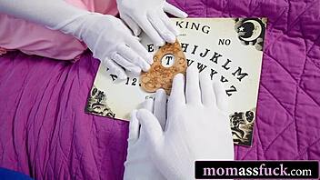 Halloween Prank Sparks Sultry Anal Tease with Busty Blonde Bimbo's Big Ass on Bed