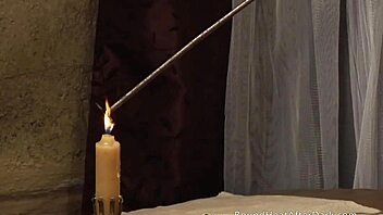 Her heart races tied up as dominant madame punishes the bound slave.