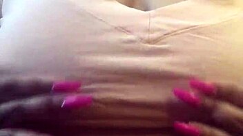 curvy ebony milf teases nasty titie nipple play homemade