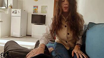 begging for blowjob but only gets amateur handjob?