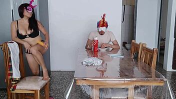 adorable latina maid flashes natural big tits fulfilling dirty fetish at home