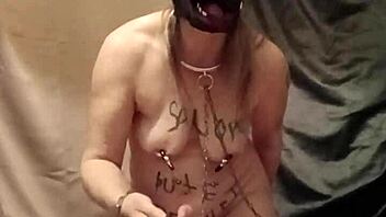 Humiliated french slave endures anal spanking dirty talk and orgasm