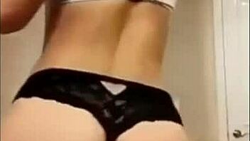 Blonde babe flaunts big tits, juicy ass and perfect shaved pussy close-up.