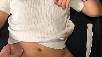 gorgeous 18yo thai gets pounded by huge white cock creampie