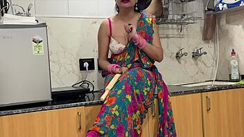 horny indian milf dirty talks hindi kitchen roleplay