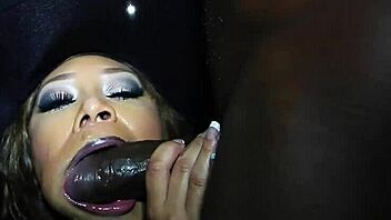 bending over ebony baddie fucking her deep on street