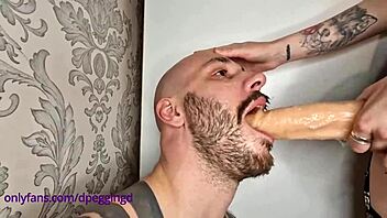 i wrecked his throat with my huge strapon