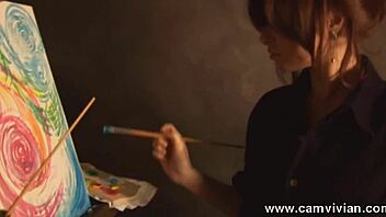 Watch her slowly undress, revealing that perfect shaved pussy up close.