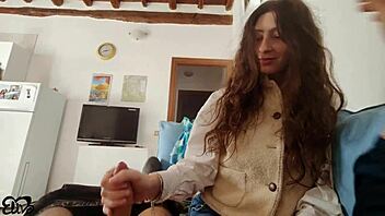 begging for blowjob but only gets amateur handjob?