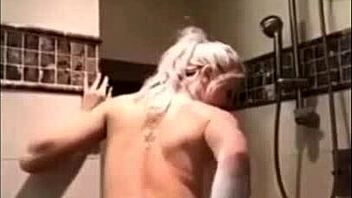 Blonde babe flaunts big tits, juicy ass and perfect shaved pussy close-up.