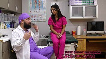 misty addams spreads ass fingering backstage in latex gloves