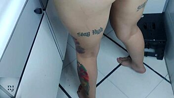 Latina Kitchen Maid Fucked Doggy While Washing Dishes Orgasm!