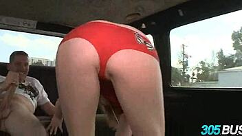 blonde amateur tempts fate with public bus porn cash