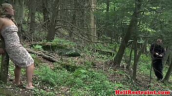 Bound sub gets punished hard in water bondage garage