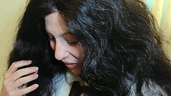 schoolgirl babe begs for sneaky fuck before parents arrive home