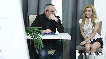 Shaved natural teen teased fucked by lecturer