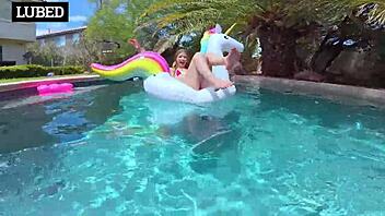 petite redhead slut's wet cunt sprays cum like sprinkler outdoor