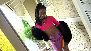 Ebony Kira Squirts Wildly from Bryan Pounding Wet Cunt Asshole