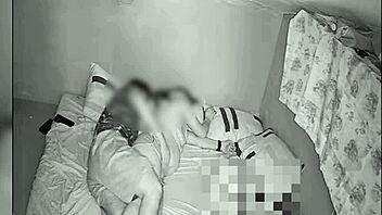 Spy cam catches big pussy bent over in bedroom