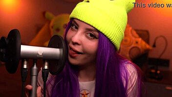 Moona's intense asmr ear licking session