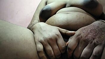 Girlfriend's huge natural tits and big ass bounce wildly in action