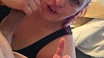 Blonde milf deepthroats small cock beautifully!