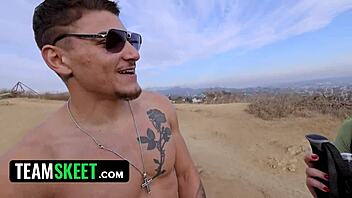 outdoors? nothing beats big asses stretching tight leggings