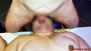 deepthroat oral then anal fuck for curvy hairy girl