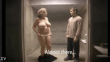 milf strips naked to settle debt