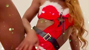 lola black moans emotionally fucking her ass with candy cane dildo