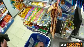 gorgeous petite russian brunette gives blowjob