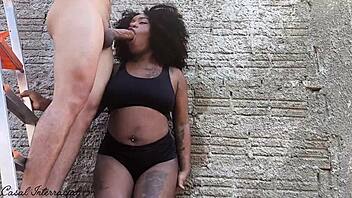 hey neighbor, wanna fuck this hot latina's tits outdoors?